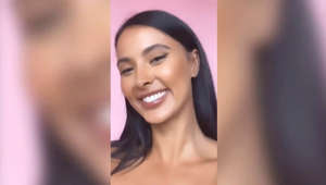 Maya Jama reveals bronzer hack as she does makeup at home