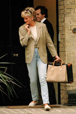 Princess Diana with her Gucci Bamboo in 1996