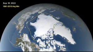 This visualization of sea ice change in the Arctic uses data provided by the Japan Aerospace Exploration Agency’s Global Change Observation Mission 1st-Water “SHIZUKU” satellite, which is part of a NASA-led partnership to operate several Earth-observing satellites.

According to satellite observations, Arctic sea ice reached its annual minimum extent on September 18, 2022. The ice cover shrank to an area of 4.67 million square kilometers (1.80 million square miles) this year, roughly 1.55 million square kilometers (598,000 square miles) below the 1981-2010 average minimum of 6.22 million square kilometers (2.40 million square miles).

Trent L. Schindler (USRA): Lead Animator
Cindy Starr (GST): Animator
Roberto Molar-Candanosa (KBR): Lead Producer
Walt Meier (NASA/GSFC): Lead Scientist

This video can be freely shared and downloaded at https://svs.gsfc.nasa.gov/5030
 
If you liked this video, subscribe to the NASA Goddard YouTube channel: https://www.youtube.com/NASAGoddard
Follow NASA’s Goddard Space Flight Center 
· Instagram http://www.instagram.com/nasagoddard
· Twitter http://twitter.com/NASAGoddard
· Twitter http://twitter.com/NASAGoddardPix
· Facebook: http://www.facebook.com/NASAGoddard
· Flickr http://www.flickr.com/photos/gsfc