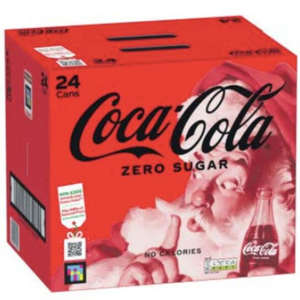 Coca-Cola Zero Sugar multipacks with Christmas cardboard