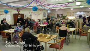 Robin Wright celebrated her 100th birthday on May 24. Video by Phillip Briggs.