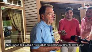 Nick Saban Talks About Nick's Kids Foundation at Charity Golf Event