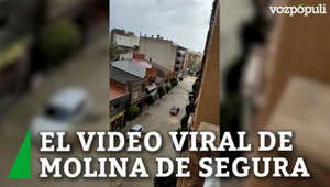 El video viral de Molina de Segura: un conductor se mete en un torrente de agua con su coche tras...