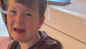 Little boy cries from unwanted feels after listening to Lewis Capaldi
