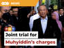 An application has been filed to consolidate the four power abuse and three money laundering charges against the Bersatu president.Read More:https://www.freemalaysiatoday.com/category/nation/2023/05/26/prosecution-seeks-joint-trial-for-muhyiddins-criminal-charges/Laporan Lanjut:https://www.freemalaysiatoday.com/category/bahasa/tempatan/2023/05/26/pendakwaan-mohon-kes-rasuah-ubah-wang-haram-muhyiddin-dibicara-bersama/Free Malaysia Today is an independent, bi-lingual news portal with a focus on Malaysian current affairs. Subscribe to our channel - http://bit.ly/2Qo08ry ------------------------------------------------------------------------------------------------------------------------------------------------------Check us out at https://www.freemalaysiatoday.comFollow FMT on Facebook: http://bit.ly/2Rn6xEVFollow FMT on Dailymotion: https://bit.ly/2WGITHMFollow FMT on Twitter: http://bit.ly/2OCwH8a Follow FMT on Instagram: https://bit.ly/2OKJbc6Follow FMT on TikTok : https://bit.ly/3cpbWKKFollow FMT Telegram - https://bit.ly/2VUfOrvFollow FMT LinkedIn - https://bit.ly/3B1e8lNFollow FMT Lifestyle on Instagram: https://bit.ly/39dBDbe------------------------------------------------------------------------------------------------------------------------------------------------------Download FMT News App:Google Play – http://bit.ly/2YSuV46App Store – https://apple.co/2HNH7gZHuawei AppGallery - https://bit.ly/2D2OpNP#FMTNews #MuhyiddinYassin #WanShaharuddinWanLadin #HisyamTehPohTeik #Corruption