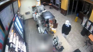SEE IT: Man robs Dunkin Donuts, threatens employee with large knife: Montgomery Co. police