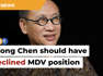 Anti-graft watchdog calls out Wong Chen for conflict of interest