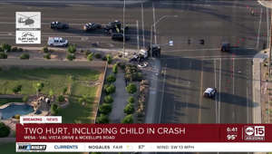 Toddler, woman injured during crash in Mesa
