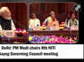 PM Modi chaired the 8th Governing Council Meeting of Niti Aayog on May 27. The meeting was held under the theme of ‘Viksit Bharat @2047: Role of Team India’. The meeting took place at the new Convention Centre in Pragati Maidan, New Delhi. PM Modi deliberated on issues related to health, skill development, women empowerment and infrastructure development.