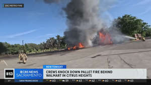 Pallet fire knocked down behind Citrus Heights Walmart