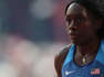 Morolake Akinosun of U.S. claims 1st place in women's 100m