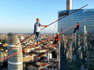Watch Italy’s highest ever city tightrope walk