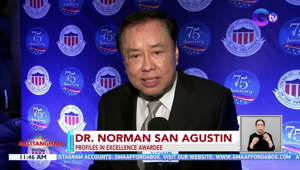Kabilang ang Filipino oncologist na si Doctor Norman San Agustin sa mga binigyang-parangal sa george washington ball ng American Association of the Philippines.Balitanghali is the daily noontime newscast of GTV anchored by Raffy Tima and Connie Sison. It airs Mondays to Fridays at 11:00 AM (PHL Time). For more videos from Balitanghali, visit http://www.gmanews.tv/balitanghali.#GMAIntegratedNews #KapusoStreamBreaking news and stories from the Philippines and abroad:GMA Integrated News Portal: http://www.gmanews.tvFacebook: http://www.facebook.com/gmanewsTikTok: https://www.tiktok.com/@gmanewsTwitter: http://www.twitter.com/gmanewsInstagram: http://www.instagram.com/gmanewsGMA Network Kapuso programs on GMA Pinoy TV: https://gmapinoytv.com/subscribe