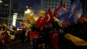 Erdogan supporters celebrate on Ankara roads after president claims election victory