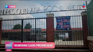 Tras la disminución de la actividad del volcán #Popocatépetl, este lunes alumnos de #Puebla regresaron a clases presenciales.