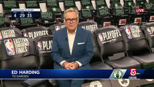 Ed Harding sits on Celtics Bench ahead of Game 7