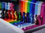 The above image taken on June 3, 2021 shows Danish toy brick maker LEGO's "Everyone is Awesome" set of rainbow-colored figurines to celebrate the diversity of its fans and the LGBTQ+ community. The company is now facing boycott calls over its LGBTQ+-inclusive campaign.