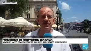 Serbs gather again in northern Kosovo after clashes