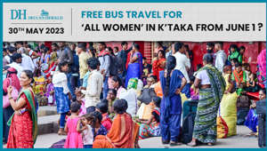 All women in Karnataka can travel free of cost in the government buses, the Minister for Transport Ramalinga Reddy announced on Tuesday. Reddy said "there are no conditions" and that women can travel throughout Karnataka regardless of BPL, APL. Cabinet meeting in this regard is scheduled on June 1. The details would be discussed and CM Siddaramaiah will make the announcement after the meeting, he stated.