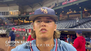 Lewisburg's Cayden Baker talks about the Patriots' 2-1 win over Gulfport in MHSAA 6A Championship opener