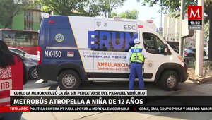 Una niña de 12 años fue atropellada por una unidad del Metrobús sobre la avenida Guerrero, en la alcaldía Cuauhtémoc; fue trasladada a un hospital para que recibiera atención médica.