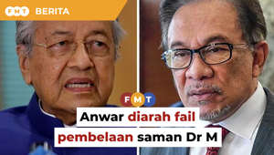 Mahkamah Tinggi Shah Alam memberi masa sehingga 14 Jun ini untuk Anwar Ibrahim memfailkan pembelaan dalam saman fitnah RM150 juta oleh Dr Mahathir Mohamad atas kenyataan perdana menteri itu mendakwanya rasis dan memperkayakan keluarganya ketika berkuasa.Laporan Lanjut:https://www.freemalaysiatoday.com/category/bahasa/tempatan/2023/05/31/anwar-diarah-fail-pembelaan-dalam-saman-rm150-juta-dr-m/Read More:https://www.freemalaysiatoday.com/category/nation/2023/05/31/anwar-ordered-to-file-defence-in-dr-ms-rm150mil-suit/Free Malaysia Today is an independent, bi-lingual news portal with a focus on Malaysian current affairs. Subscribe to our channel - http://bit.ly/2Qo08ry ------------------------------------------------------------------------------------------------------------------------------------------------------Check us out at https://www.freemalaysiatoday.comFollow FMT on Facebook: http://bit.ly/2Rn6xEVFollow FMT on Dailymotion: https://bit.ly/2WGITHMFollow FMT on Twitter: http://bit.ly/2OCwH8a Follow FMT on Instagram: https://bit.ly/2OKJbc6Follow FMT on TikTok : https://bit.ly/3cpbWKKFollow FMT Telegram - https://bit.ly/2VUfOrvFollow FMT LinkedIn - https://bit.ly/3B1e8lNFollow FMT Lifestyle on Instagram: https://bit.ly/39dBDbe------------------------------------------------------------------------------------------------------------------------------------------------------Download FMT News App:Google Play – http://bit.ly/2YSuV46App Store – https://apple.co/2HNH7gZHuawei AppGallery - https://bit.ly/2D2OpNP#FMTNews #AnwarIbrahim #MahathirMohamad #Saman