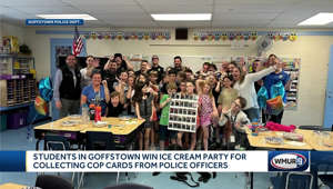 Students in Goffstown win ice cream from 'cop card challenge'