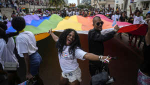 Cuban LGBT supporters march against homophobia