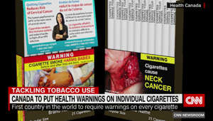 Canada puts health warning labels directly on individual cigarettes
