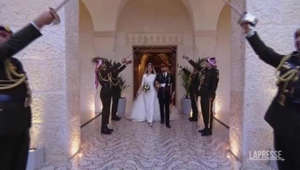 Giordania, lo spettacolare ricevimento delle nozze tra il principe e Rajwa