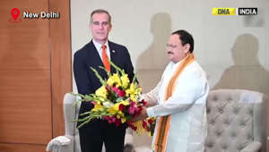 Delhi: US Ambassador Eric Garcetti meets BJP President JP Nadda