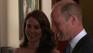 William and Kate at Jordanian prince's wedding