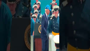 #shorts | Biden Trips And Falls During Graduation Ceremony, Recovers Quickly | Biden Falls | News18