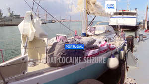Authorities in Portugal say they intercepted a sailing boat from Latin America on Tuesday evening carrying around a tonne of cocaine.