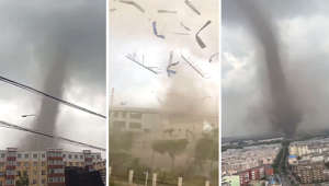 Furchterregender Anblick: Mehrere Tornados sorgen im Nordosten Chinas für Chaos