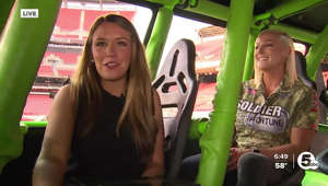 Watch News 5's Katie McGraw go for a wild ridealong in Grave Digger