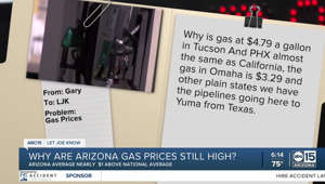 Why? Arizona gas prices staying high compared to national average
