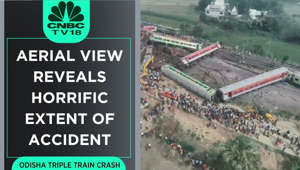 Balasore Train Derailment: Aerial View Reveals Horrific Extent Of Odisha Train Accident | CNBC TV18