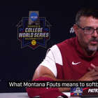 Alabama softball head coach Patrick Murphy talks about the legacy Montana Fouts leaves behind after a legendary career with the Crimson Tide.