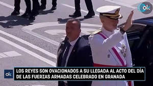 Los Reyes son ovacionados a su llegada al acto del Día de las Fuerzas Armadas celebrado en Granada