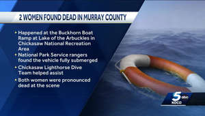 Two dead after vehicle submerges into Lake of the Arbuckles off boat ramp