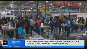 Girls learn about music technology and theory at Bose in Framingham