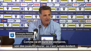 Auxerre est le malheureux vaincu de cette 38e journée. Sa défaite contre Lens condamne la troupe de Christophe Pélissier à la L2. Le coach est très triste et déçu.