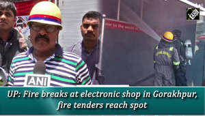Fire breaks at electronic shop in UP's Gorakhpur