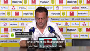 Nantes a arraché son maintien en L1 lors de la dernière journée, grâce à une victoire 1-0 face à Angers. L’entraîneur des Canaris Pierre Aristouy est plus que soulagé.