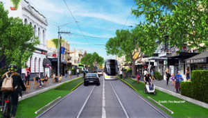 Melbourne's Sydney Road, in Brunswick looks set for a big increase in the number of cyclists using it over the next few years when work to remove level crossings gets underway. It'll stoke a conflict for prime position between cars, bikes and public transport.