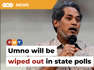 Former Umno Youth chief Khairy Jamaluddin predicts his former party will be wiped out in the upcoming state elections.Read More: https://www.freemalaysiatoday.com/category/nation/2023/06/05/umno-will-be-wiped-out-says-kj-after-sarcastic-invitation-to-agm/Laporan Lanjut: https://www.freemalaysiatoday.com/category/bahasa/tempatan/2023/06/05/prn-umno-bungkus-kata-kj/Free Malaysia Today is an independent, bi-lingual news portal with a focus on Malaysian current affairs. Subscribe to our channel - http://bit.ly/2Qo08ry ------------------------------------------------------------------------------------------------------------------------------------------------------Check us out at https://www.freemalaysiatoday.comFollow FMT on Facebook: http://bit.ly/2Rn6xEVFollow FMT on Dailymotion: https://bit.ly/2WGITHMFollow FMT on Twitter: http://bit.ly/2OCwH8a Follow FMT on Instagram: https://bit.ly/2OKJbc6Follow FMT on TikTok : https://bit.ly/3cpbWKKFollow FMT Telegram - https://bit.ly/2VUfOrvFollow FMT LinkedIn - https://bit.ly/3B1e8lNFollow FMT Lifestyle on Instagram: https://bit.ly/39dBDbe------------------------------------------------------------------------------------------------------------------------------------------------------Download FMT News App:Google Play – http://bit.ly/2YSuV46App Store – https://apple.co/2HNH7gZHuawei AppGallery - https://bit.ly/2D2OpNP#FMTNews #KhairyJamaluddin #HishamuddinHussein #Umno #ZahidHamidi #StatePolls