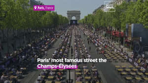 The prestigious Champs-Élysées transformed into a giant classroom, hosting 1650 participants, for what has been deemed the "largest dictation in the world".