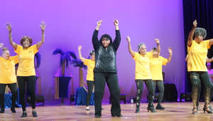 MC Steppers practice for the Ms. Senior DC Pageant