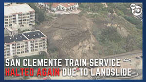 Train service again halted in San Clemente due to landslide